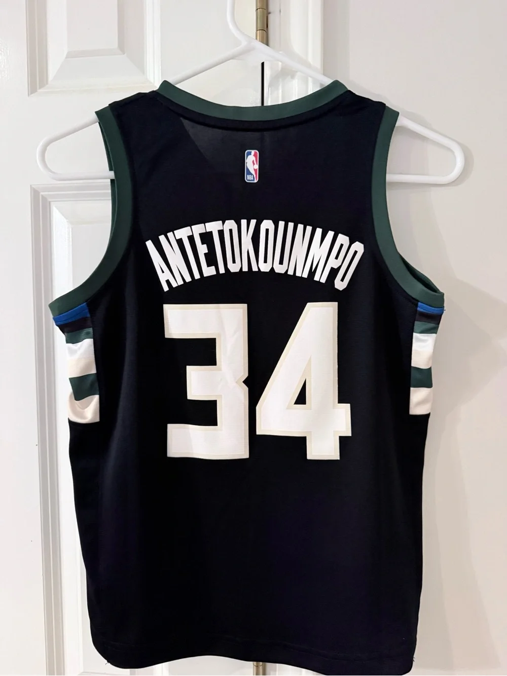 Fanatics Black & Green Milwaukee Bucks #34 Kids Jersey Tank
